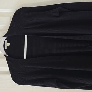 DANA BUCHMAN BRAND WOMEN'S LONG BLACK OPEN CARDIGAN SIZE MEDIUM